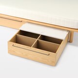 ポリエステル麻　木製ベッドフレーム下収納大用ふた