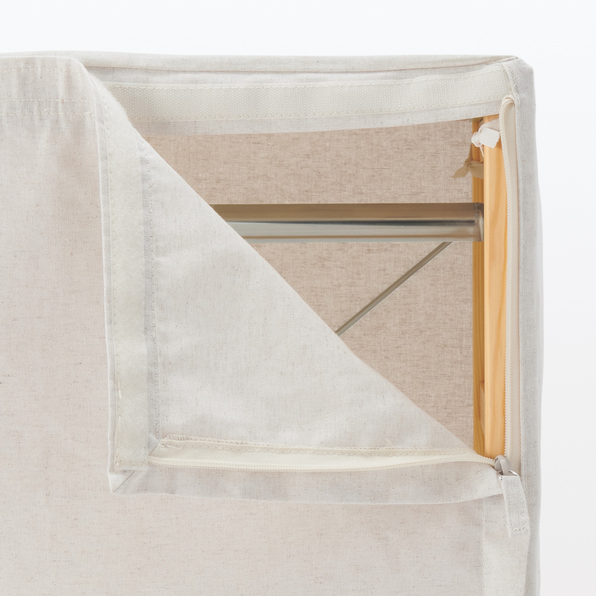 ポリエステル麻パイン材ユニットシェルフ・ワードローブ用カバー