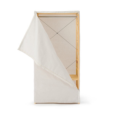 ポリエステル麻パイン材ユニットシェルフ・ワードローブ用カバー　奥行５０ｃｍ用