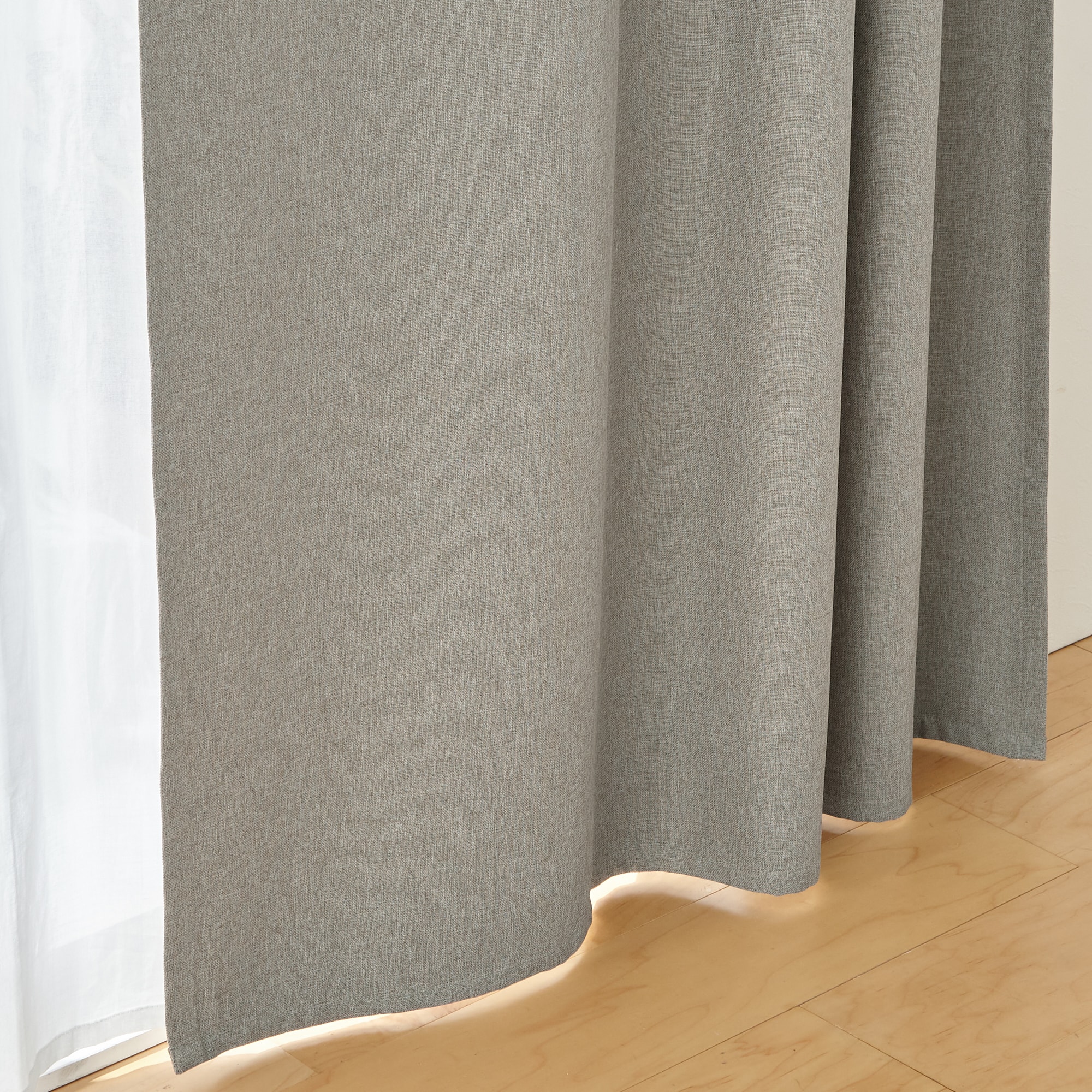 防炎・遮光性 ドビー織りノンプリーツカーテン | 無印良品