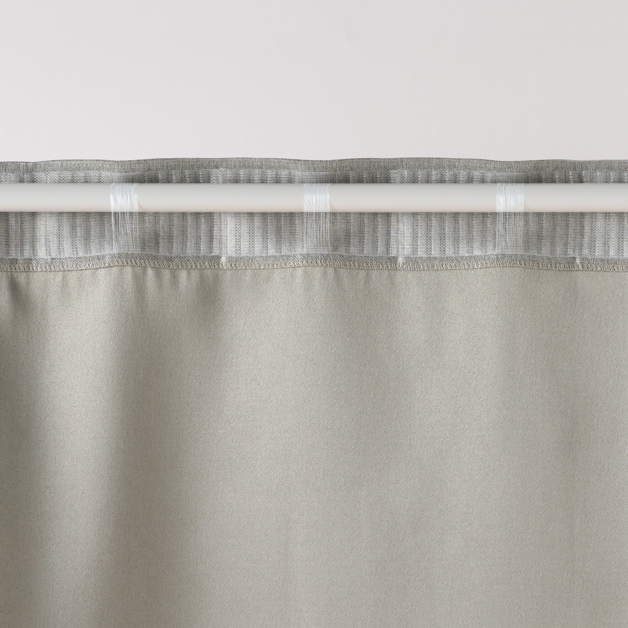 無印良品 ノンプリーツカーテン(防炎・遮光性)ベージュ幅204cm/丈158cm ポリエステル二重織ノンプリーツカーテン（防炎・遮光性）／ベージュ