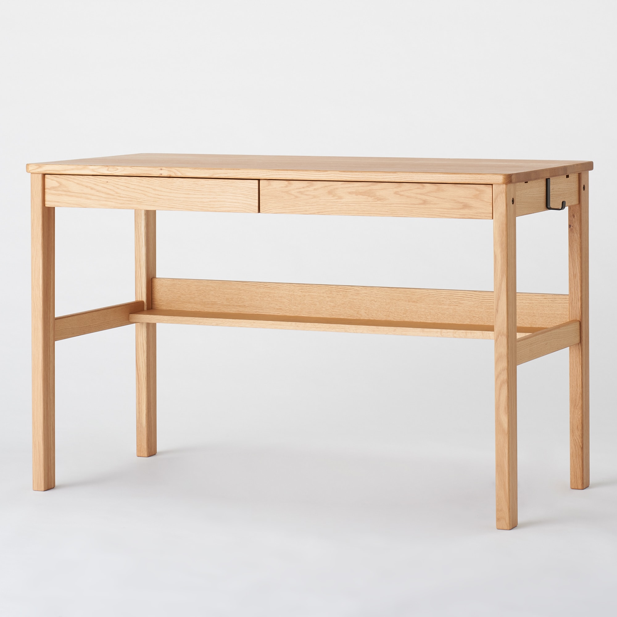 オーク無垢材デスク　キャビネットセット