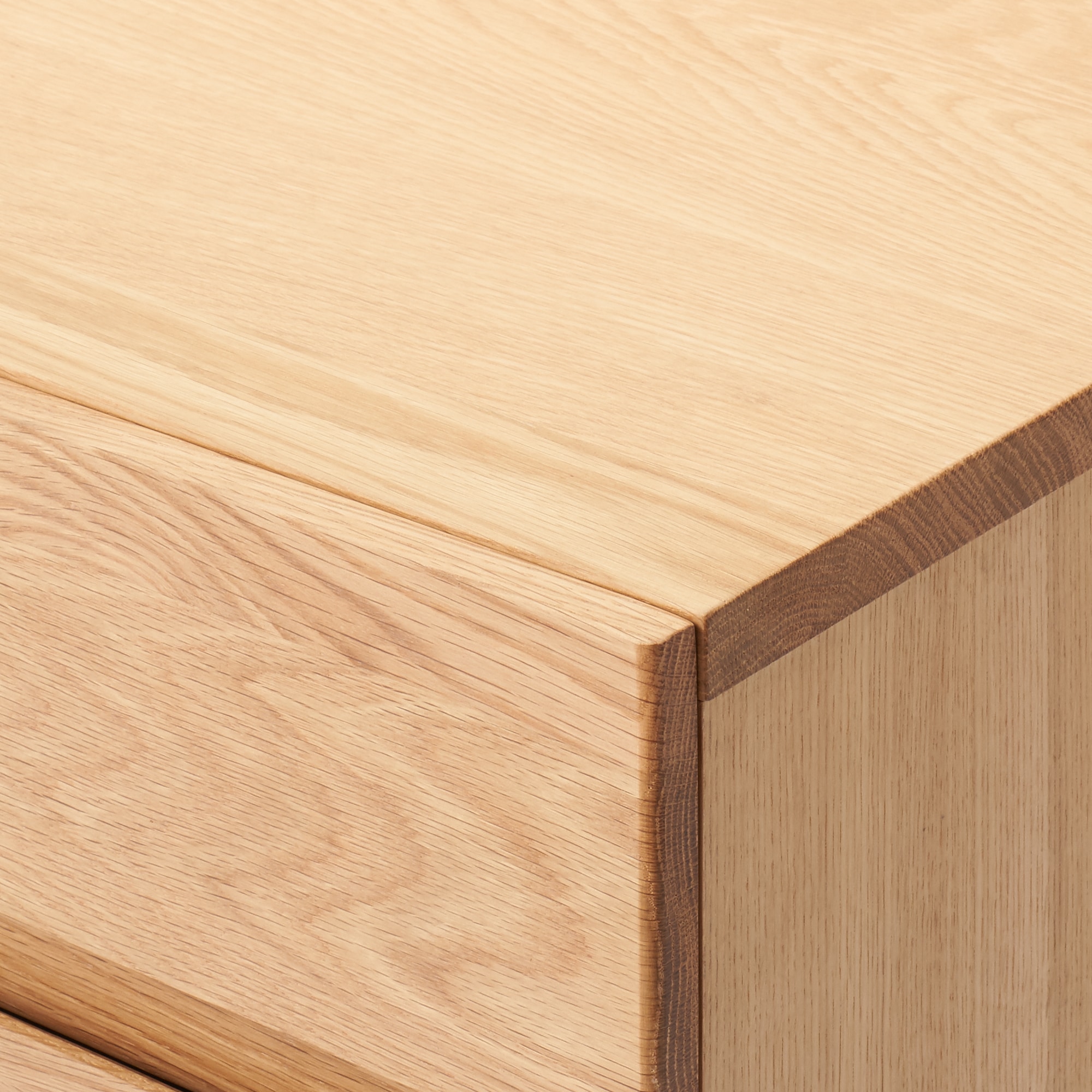 オーク無垢材デスク　キャビネットセット