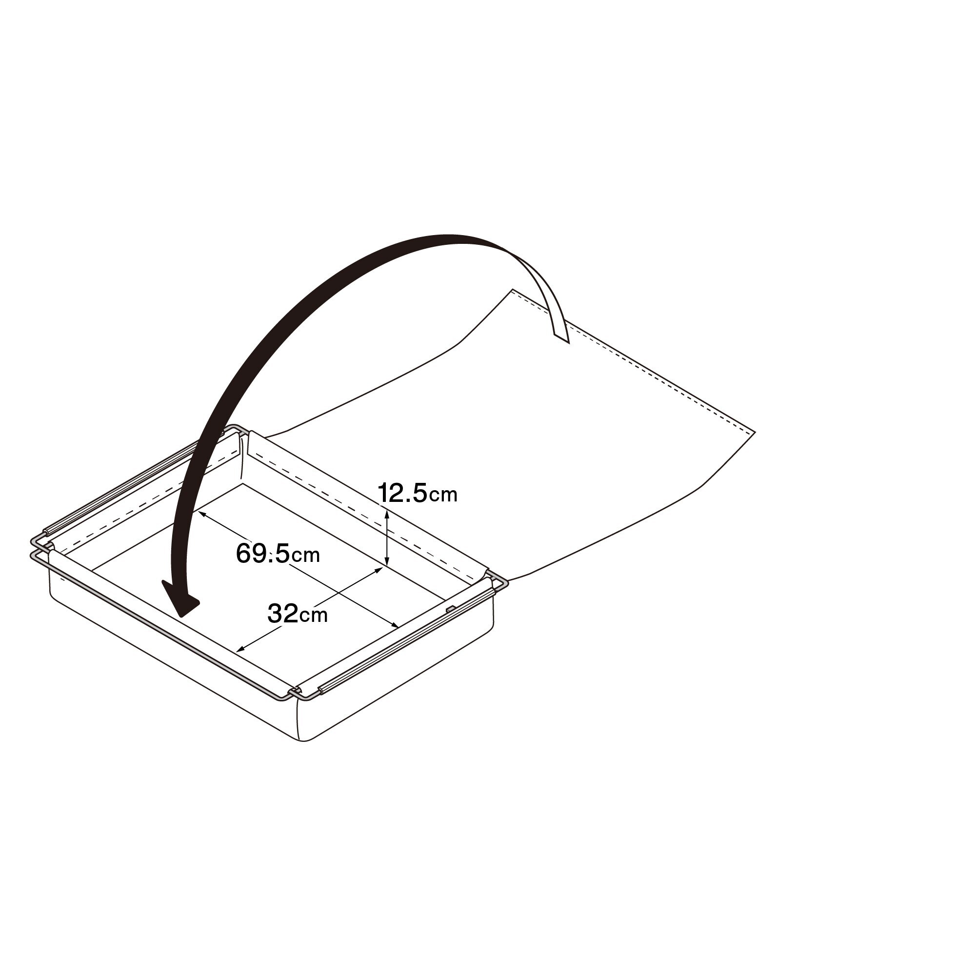 【２点セット】ベッドフレーム用帆布バスケット　小
