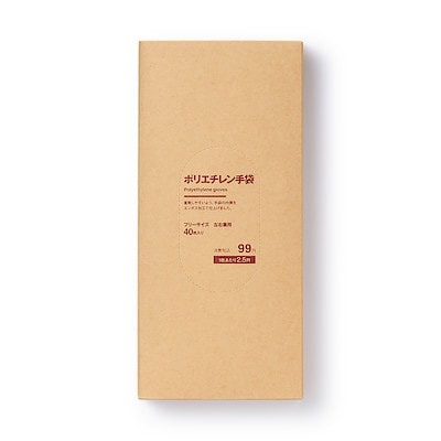 ポリエチレン手袋　フリーサイズ　左右兼用　４０枚入り