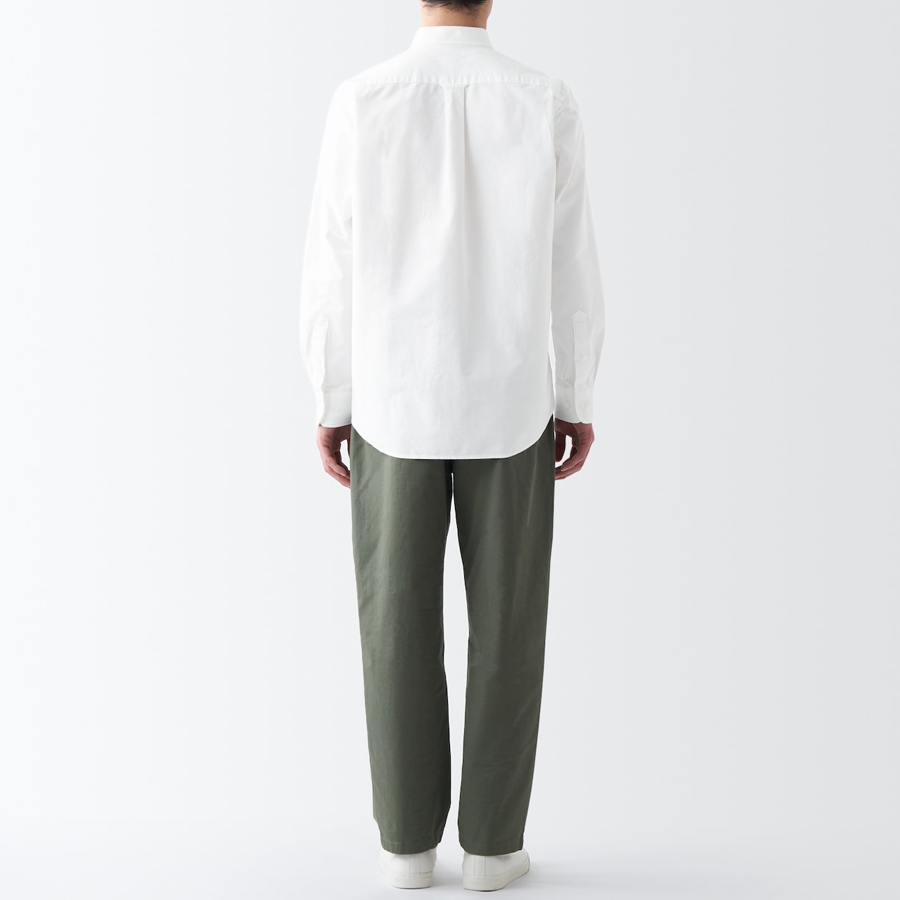 洗いざらしオックスボタンダウン長袖シャツ