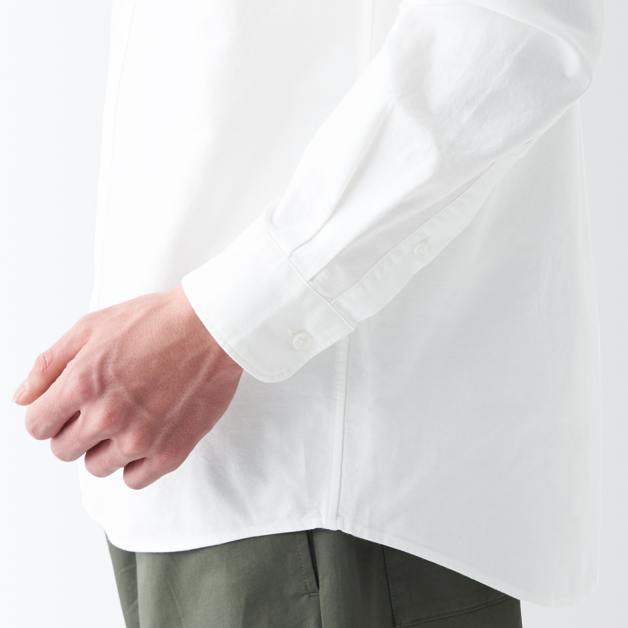 洗いざらしオックスボタンダウン長袖シャツ