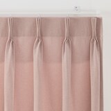 ポリエステルオックスプリーツカーテン２倍ヒダ／ピンク
