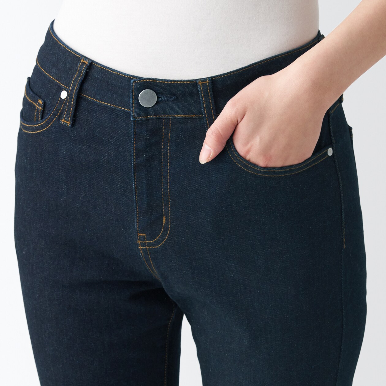 スーパーストレッチデニムスキニーパンツ 股下75 | 無印良品