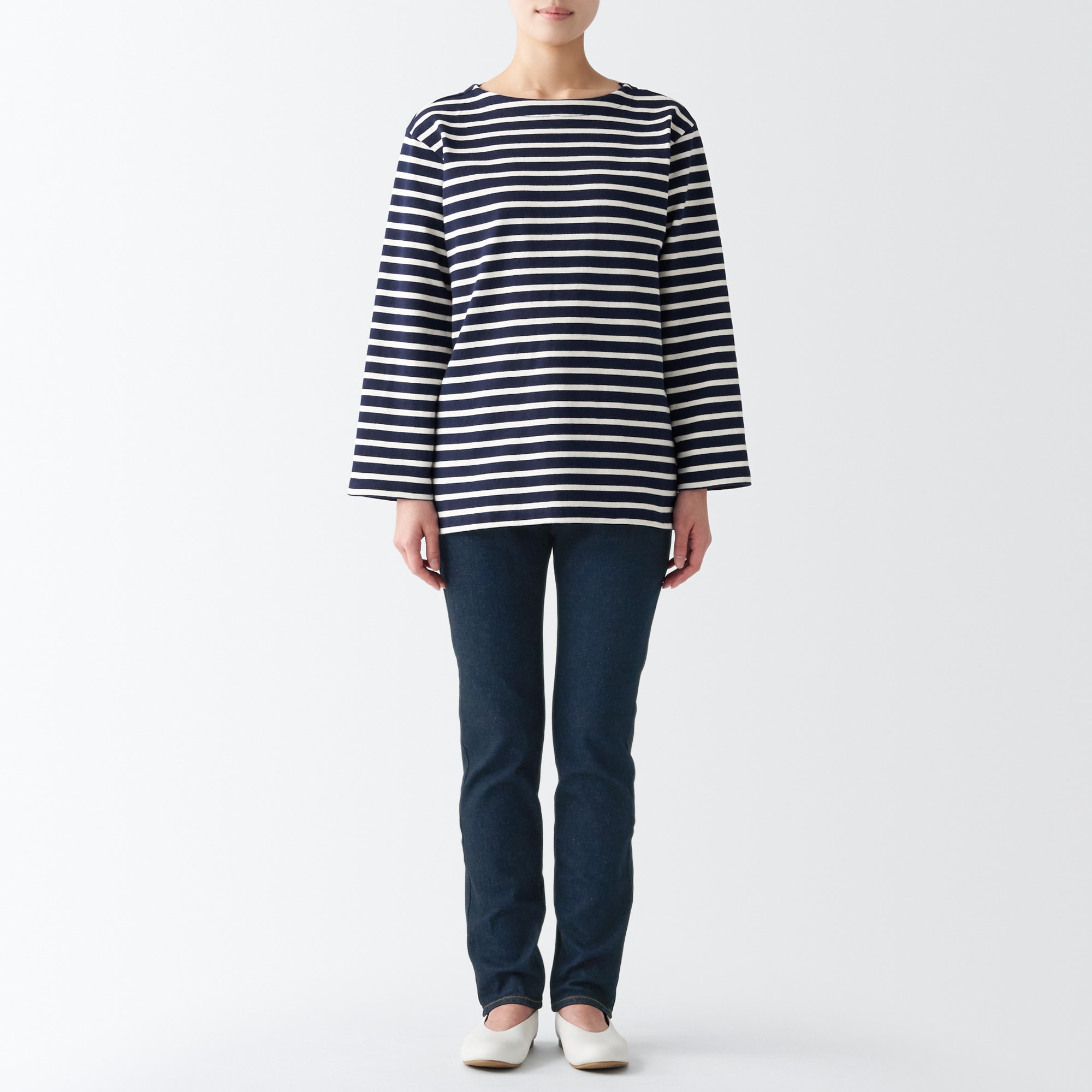 ストレッチデニムスリムパンツ　股下７５