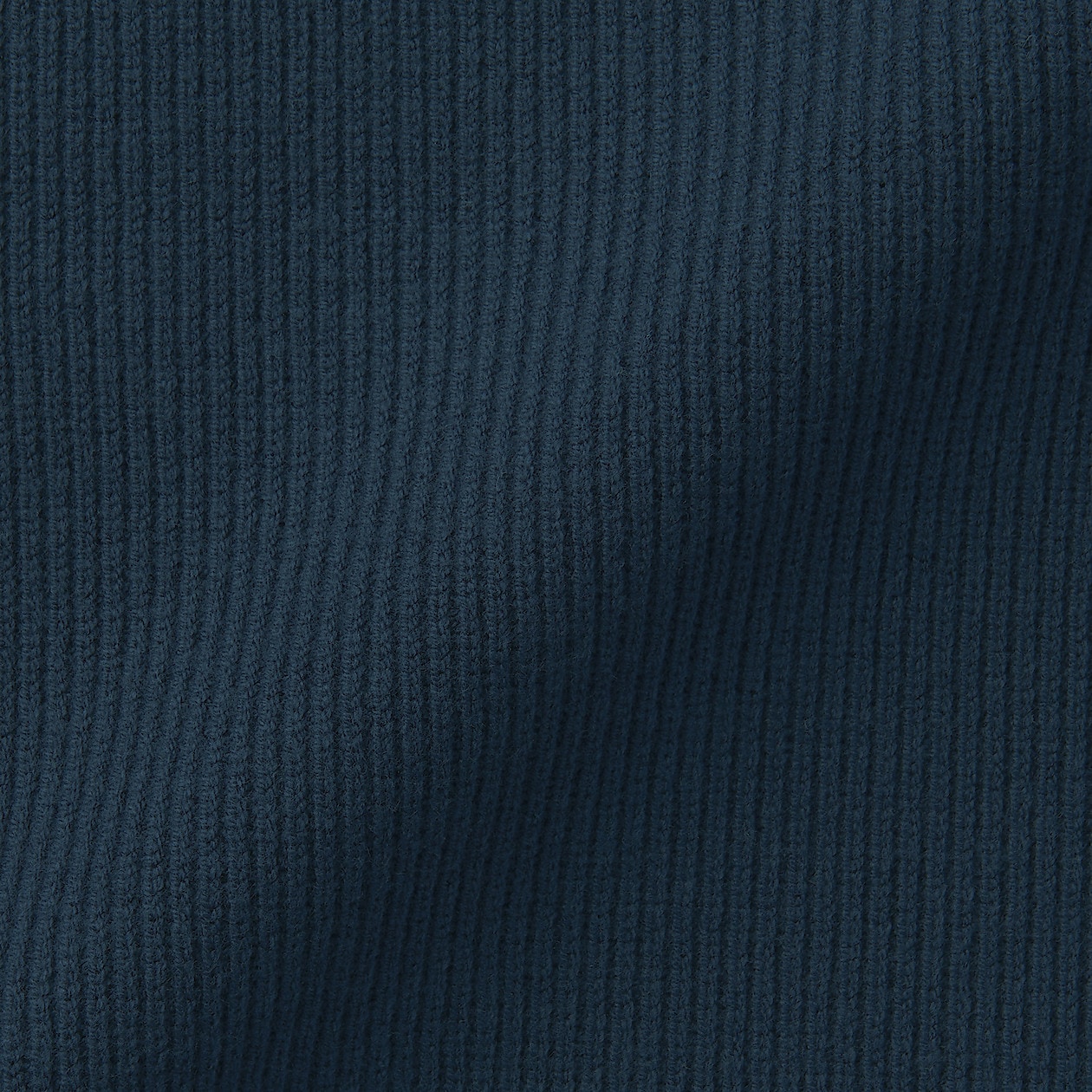 Crewneck Sweater Knitted with Yarn That Keeps Its Shape: Dark Navy Crewneck Sweater Knitted with Yarn That Keeps Its Shape: Dark Navy