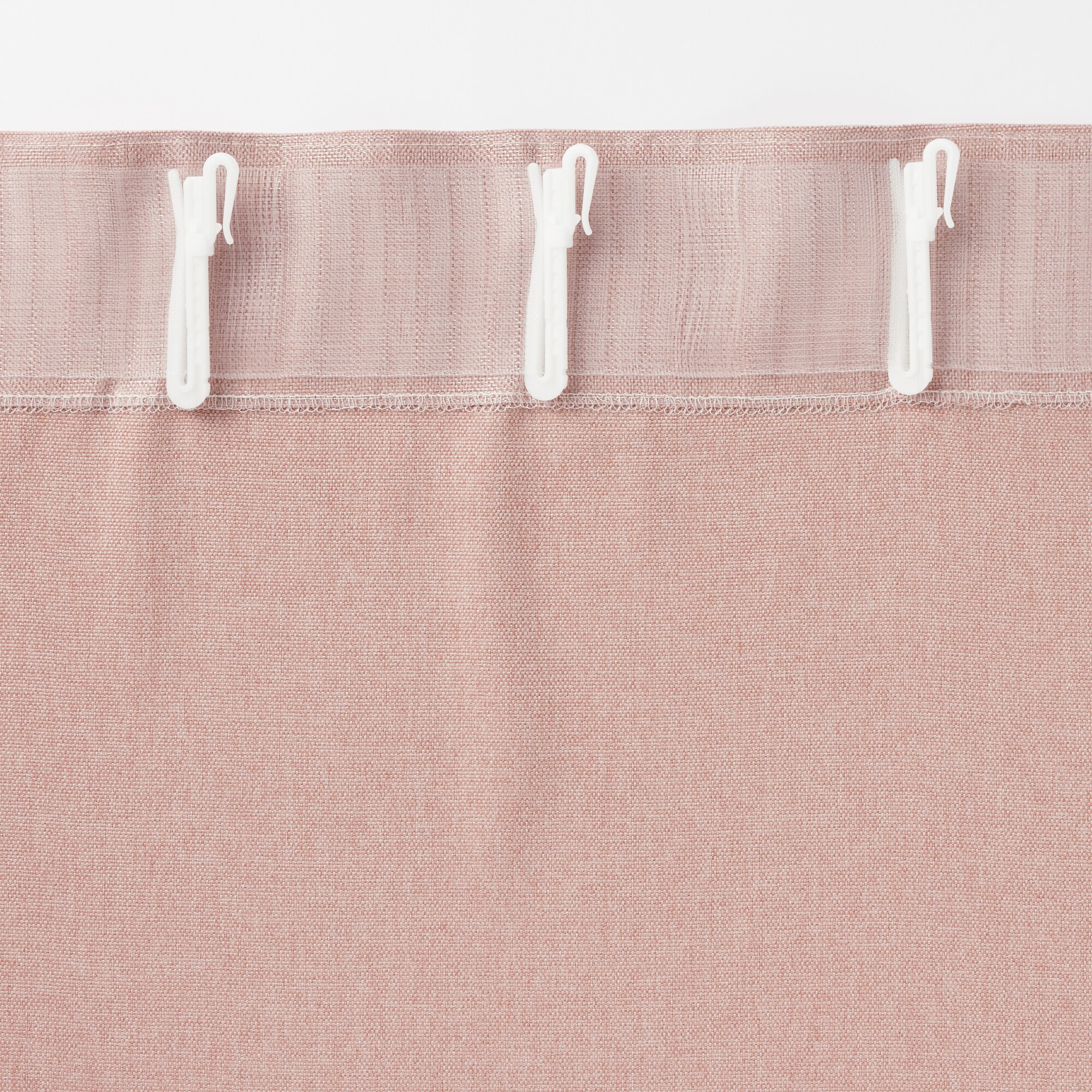 ポリエステルオックスノンプリーツカーテン／ピンク | 無印良品