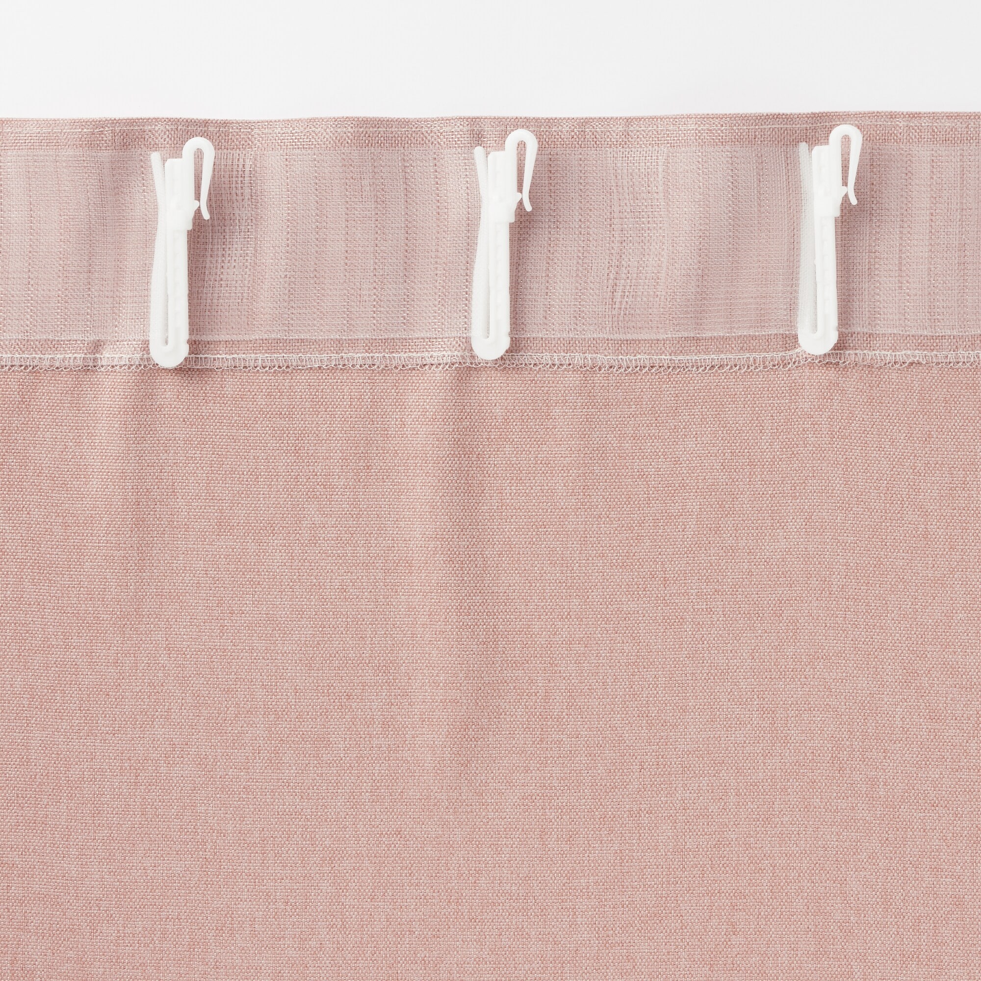 ポリエステルオックスノンプリーツカーテン／ピンク