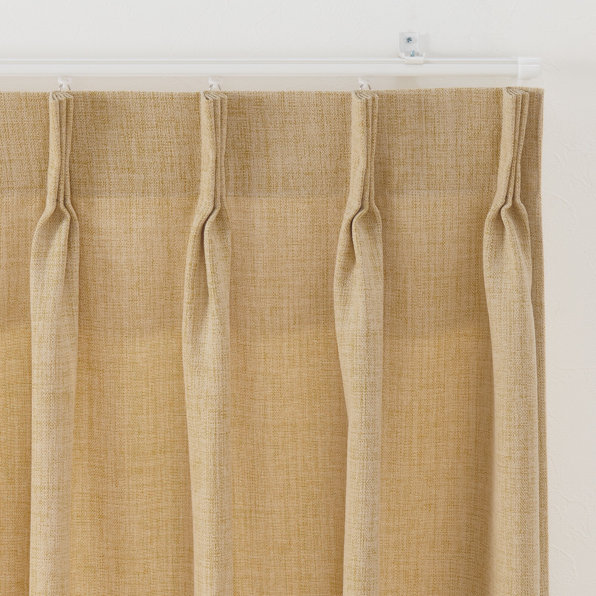 ポリエステルマット織プリーツカーテン2倍ヒダ／ライトブルー | 無印良品