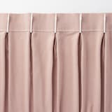 ポリエステルオックスプリーツカーテン２倍ヒダ／ピンク