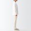 ストレッチデニムスリムパンツ　股下８２ｃｍ　生成