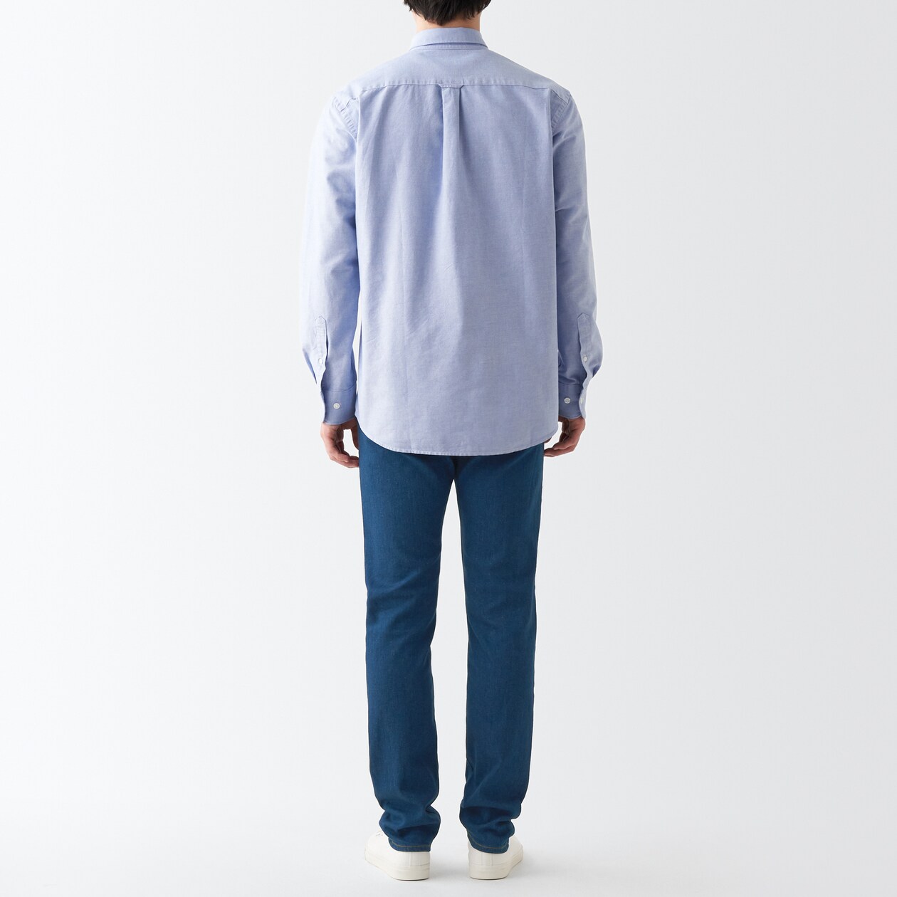 ストレッチデニムスリムパンツ　股下８２ｃｍ　ブルー
