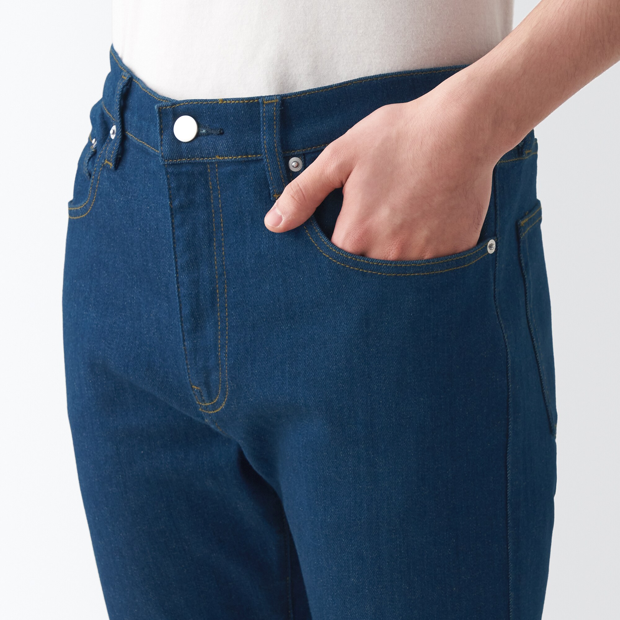 MUJI(無印良品) 程遠く 2.5シーター ワイドアーム付き ?定価￥60,500? デニムの色落ちが