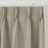 ポリエステルジャガード織波プリーツカーテン２倍ヒダ／ベージュ