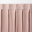 ポリエステルオックスプリーツカーテン２倍ヒダ／ピンク