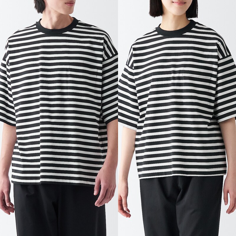 完全送料無料 無印ボーダー長袖Tシャツ