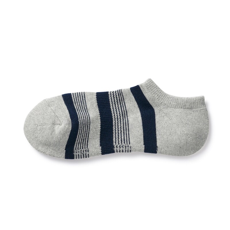 新品 無印 ネッククッション グレー ボーダー