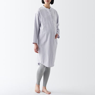 無印良品　マタニティ　パジャマ　Mサイズ　2着セット MUJI (無印良品) - 【M-Lサイズ】チェック柄 マタニティパジャマ