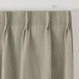 ポリエステルジャガード織波プリーツカーテン２倍ヒダ／グレー
