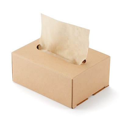 クラフトティシューボックス／卓上用　内寸：約幅１５×奥行１０．５×高さ６ｃｍ