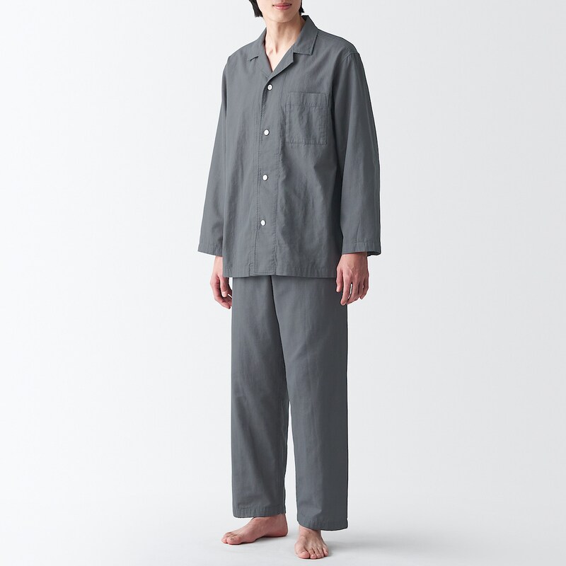脇に縫い目のない 二重ガーゼパジャマ 無印良品
