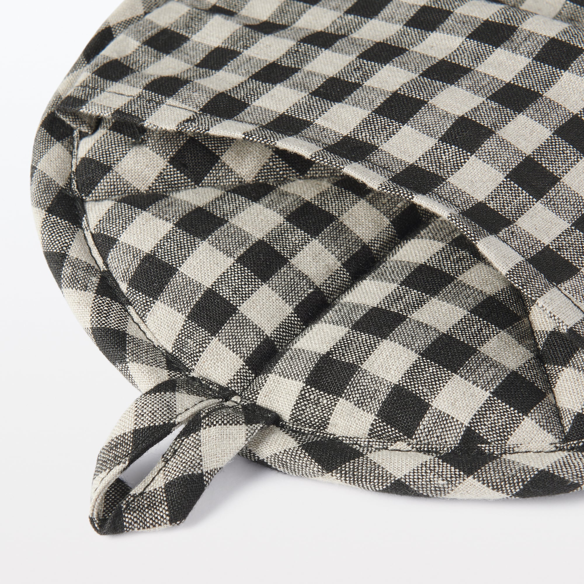 麻平織　鍋敷きにもなる鍋つかみ