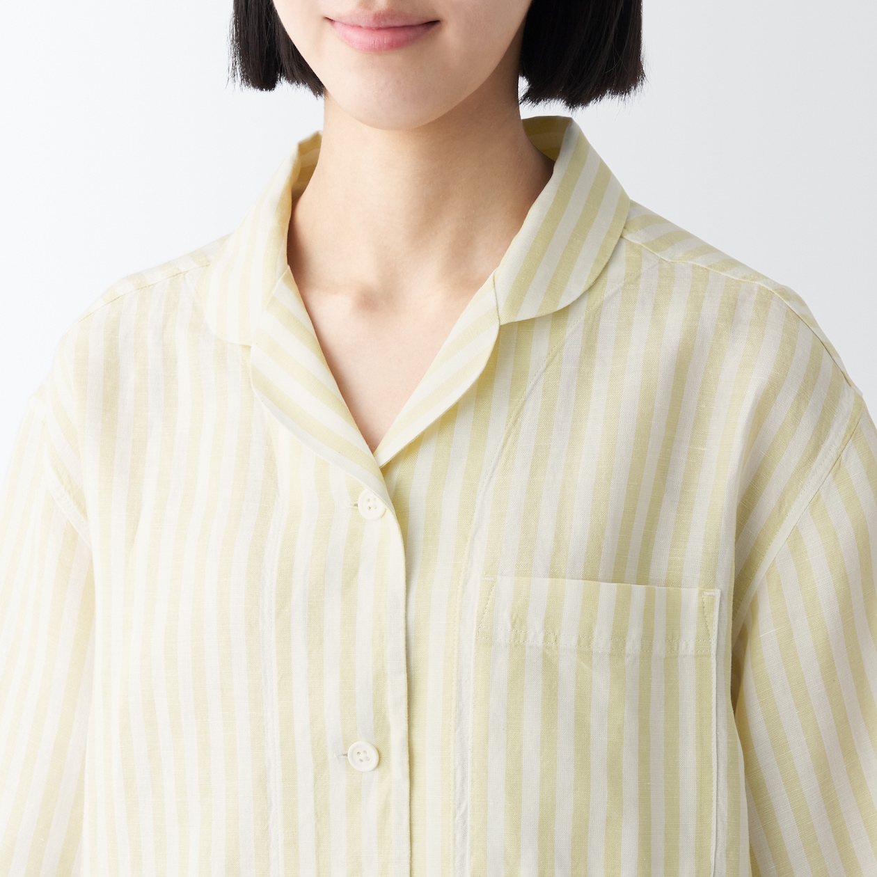 天然由来の接触冷感　リヨセル麻半袖パジャマ