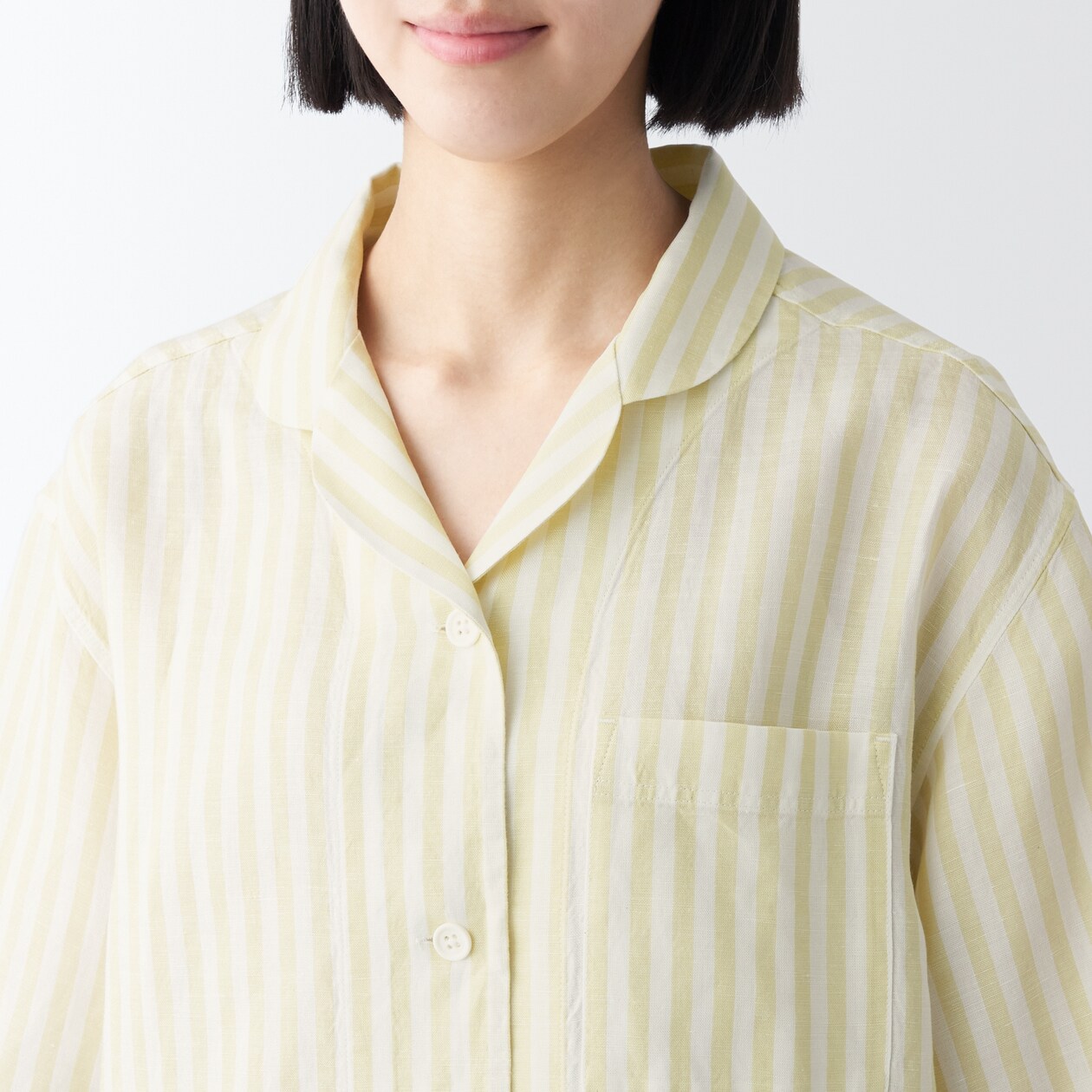 天然由来の接触冷感　リヨセル麻半袖パジャマ