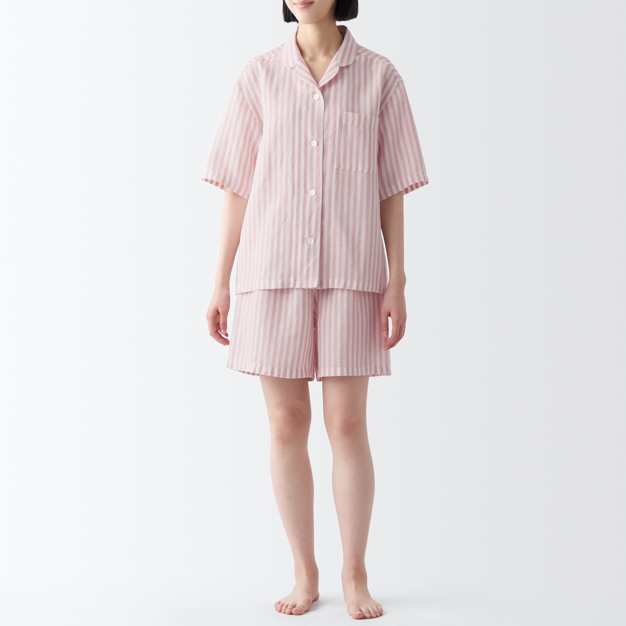 ルルル様／無印良品天然由来の接触冷感リヨセル麻半袖パジャマ大きいサイズXL×3 ルルル様／無印良品天然由来の接触冷感リヨセル麻半袖パジャマ