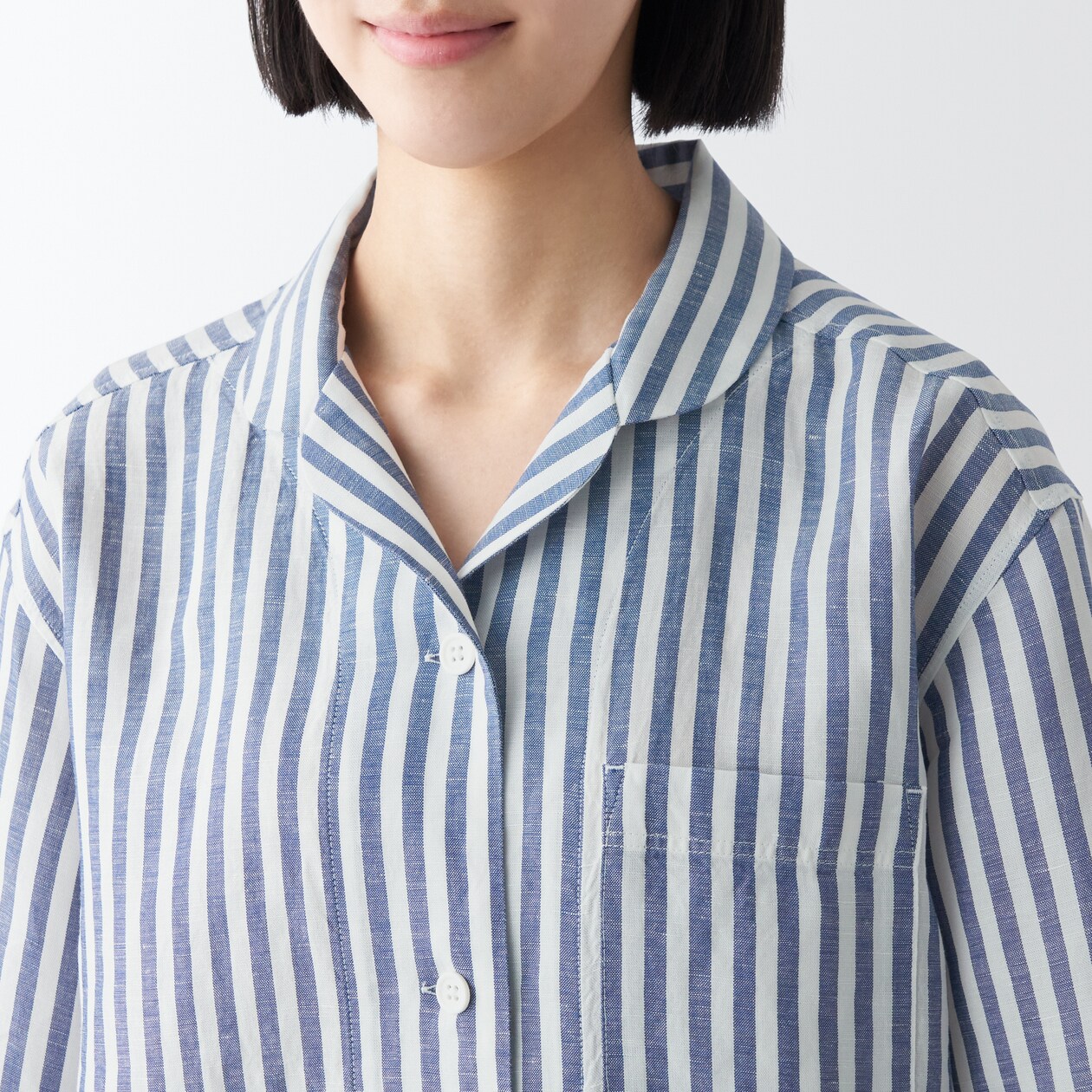 天然由来の接触冷感　リヨセル麻半袖パジャマ
