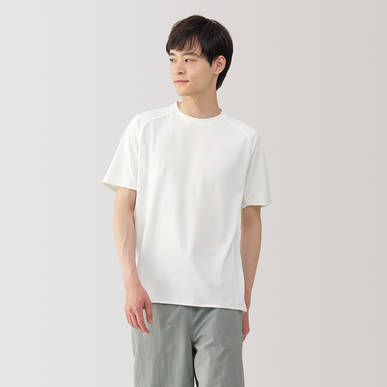 UVカット涼感クルーネックTシャツ
