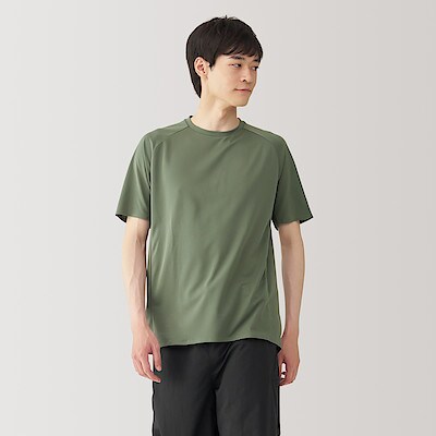 紳士　ＵＶカット涼感クルーネック半袖Ｔシャツ