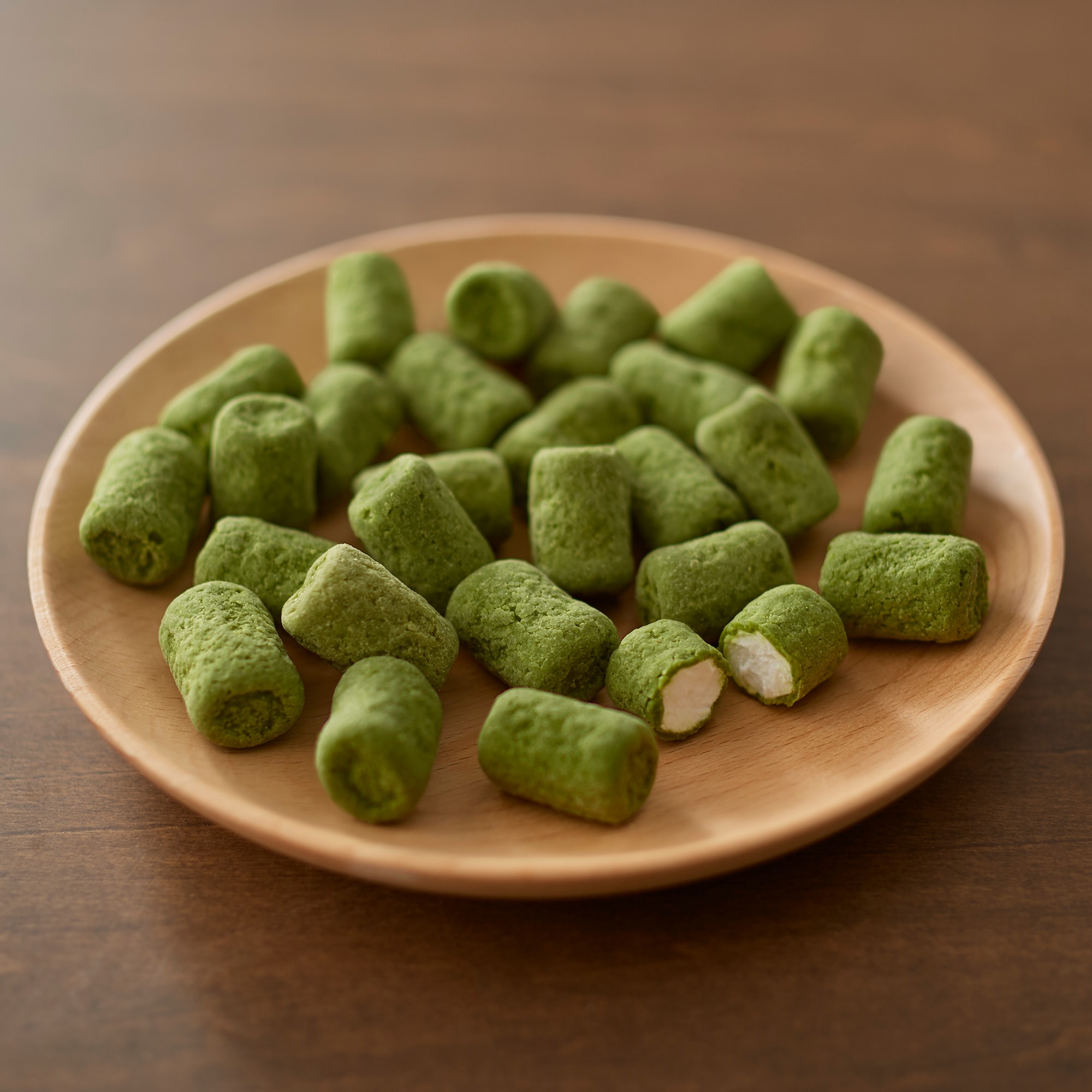 チョコがけマシュマロ　抹茶