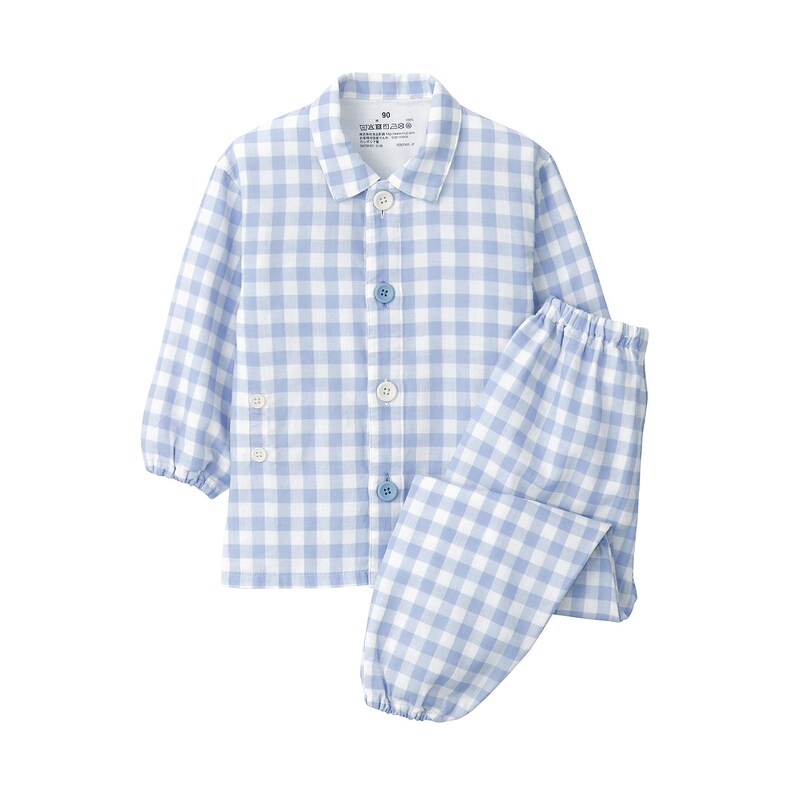 脇に縫い目のない 二重ガーゼお着替えパジャマ（ベビー） | 無印良品