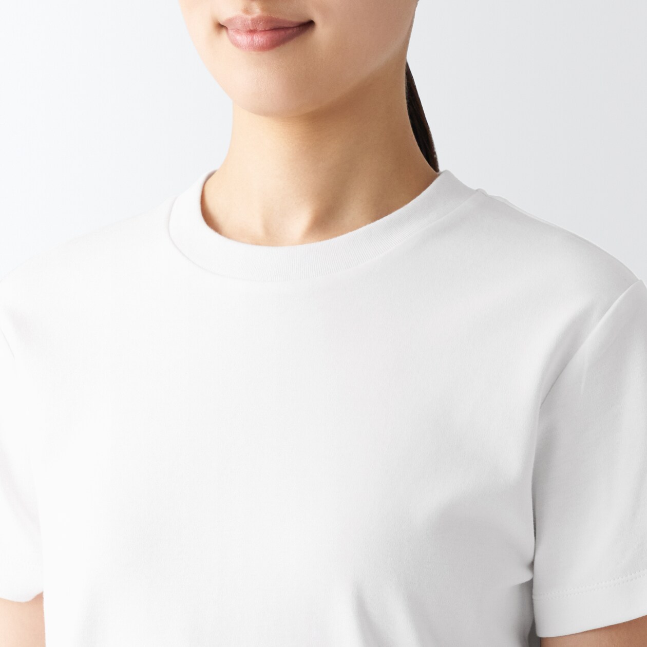 スムース編みクルーネック半袖Ｔシャツ