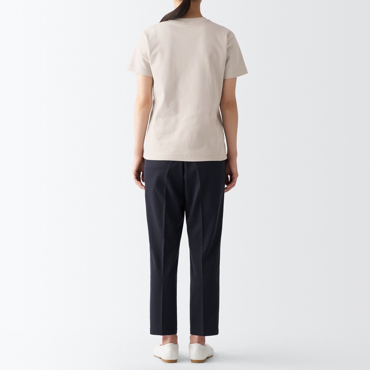 スムース編みクルーネック半袖Ｔシャツ