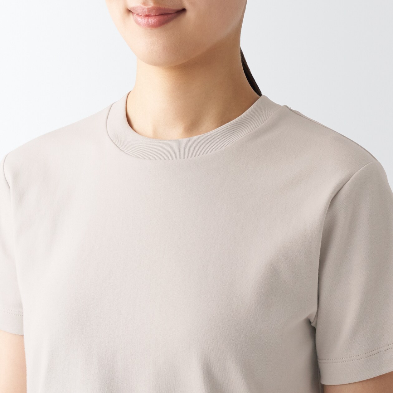 スムース編みクルーネック半袖Ｔシャツ
