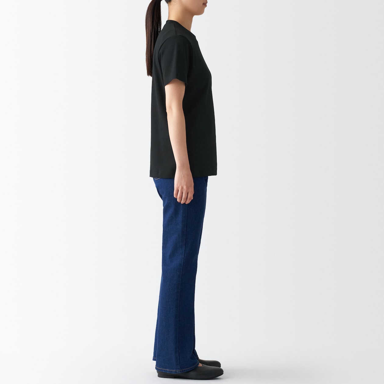 スムース編みクルーネック半袖Ｔシャツ