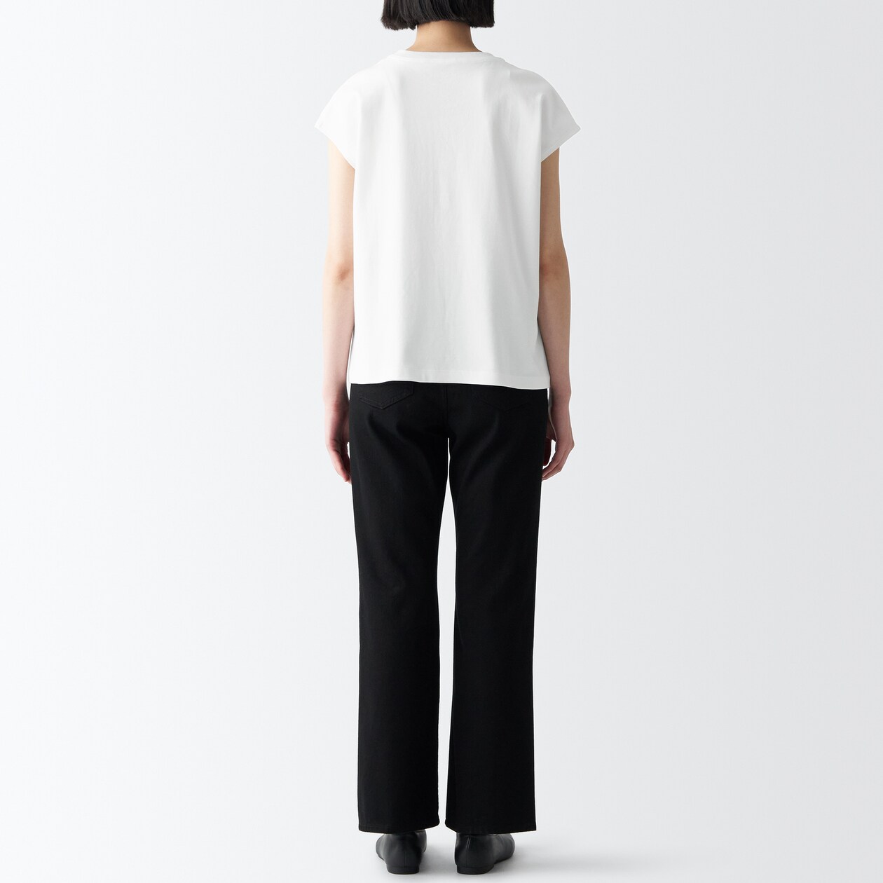 スムース編みフレンチスリーブＴシャツ