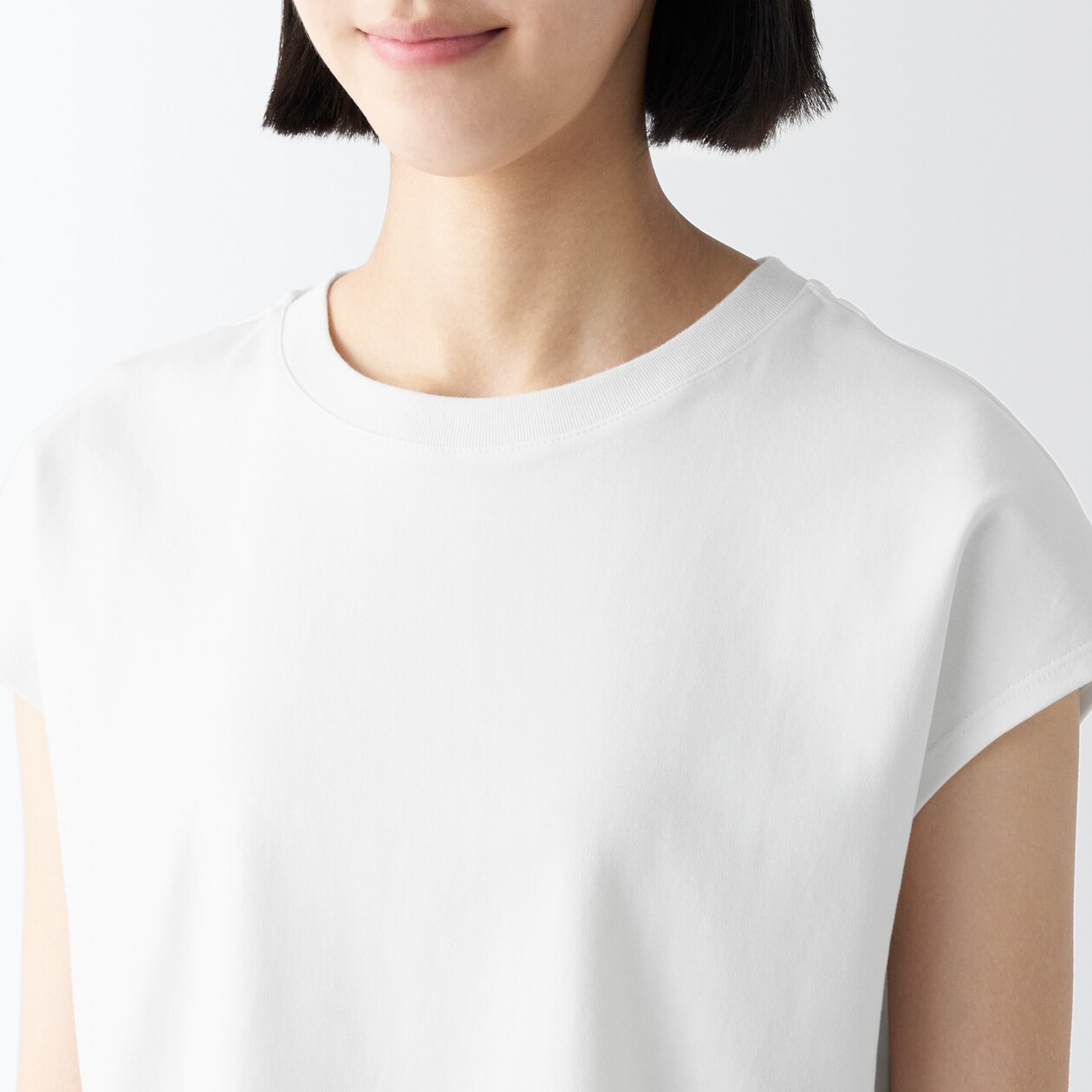 スムース編みフレンチスリーブＴシャツ