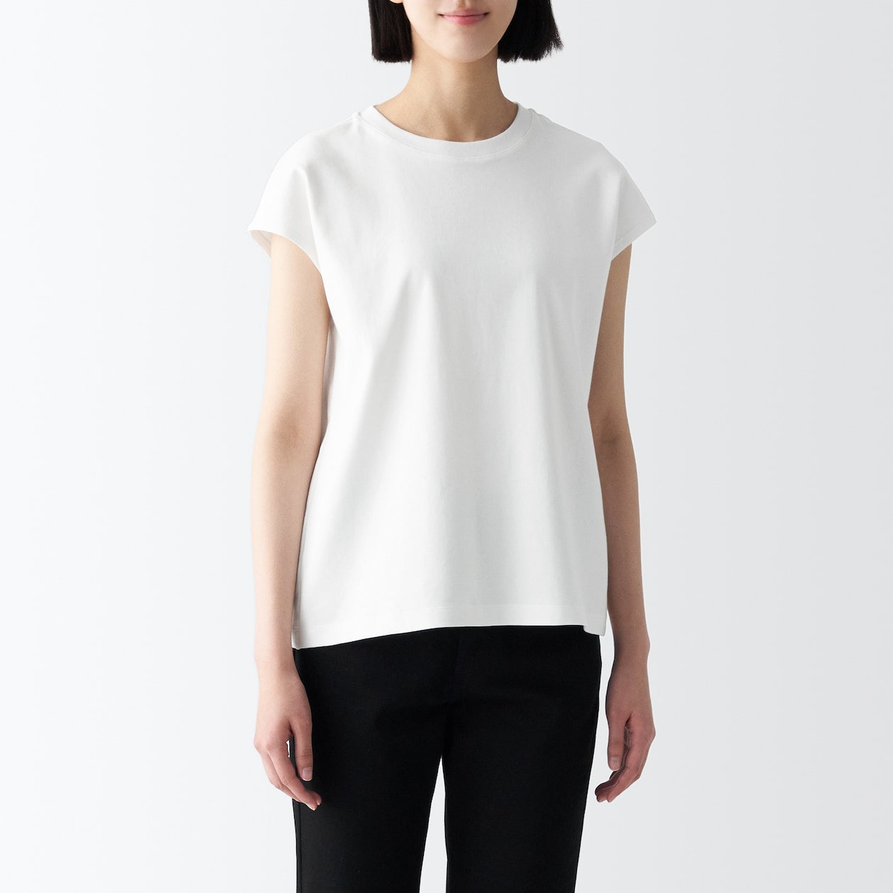 スムース編みフレンチスリーブＴシャツ