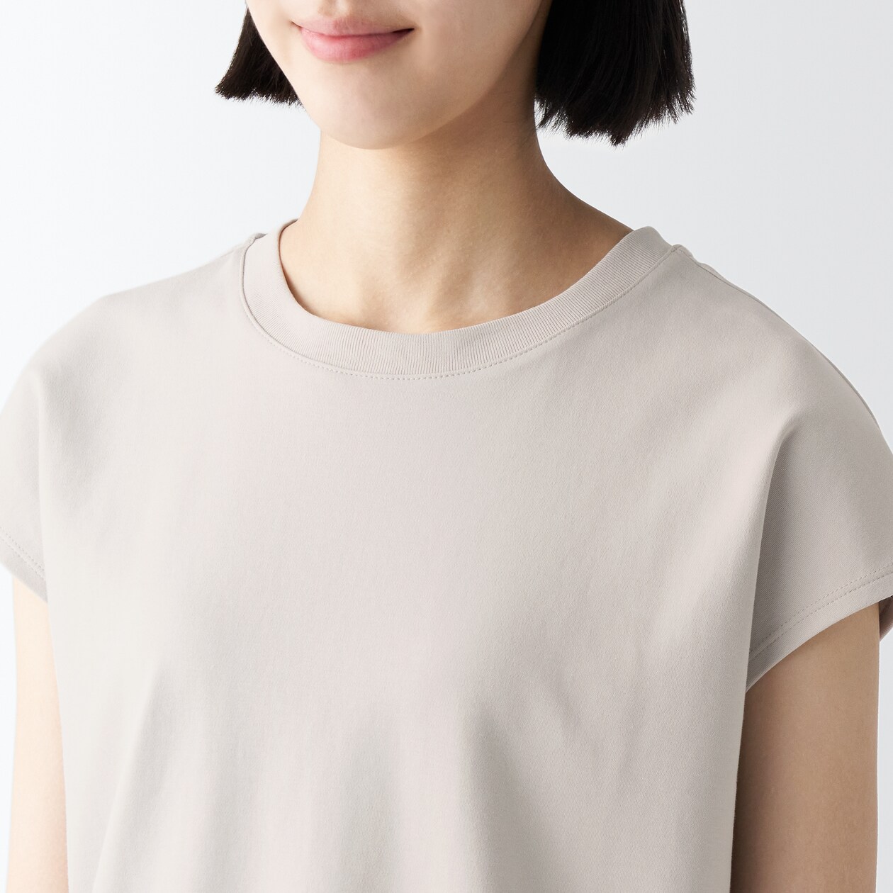 スムース編みフレンチスリーブＴシャツ
