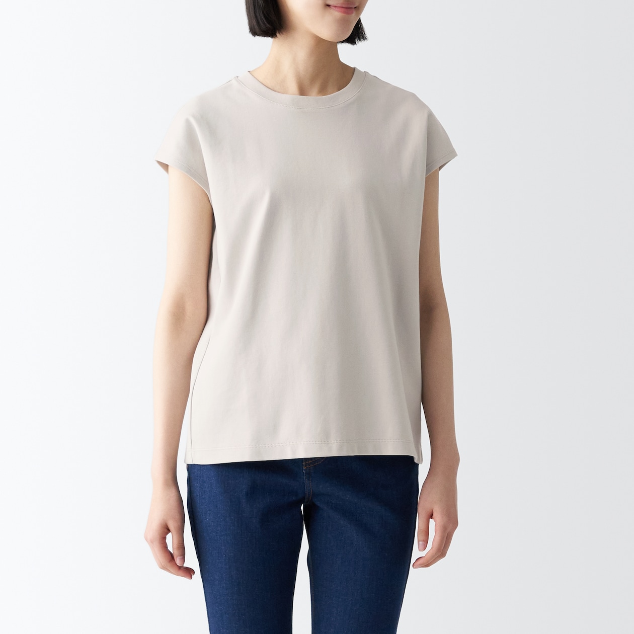 スムース編みフレンチスリーブＴシャツ