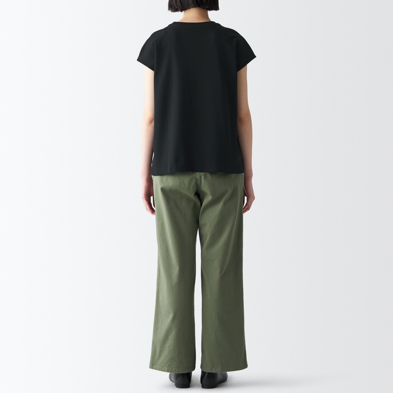 スムース編みフレンチスリーブＴシャツ