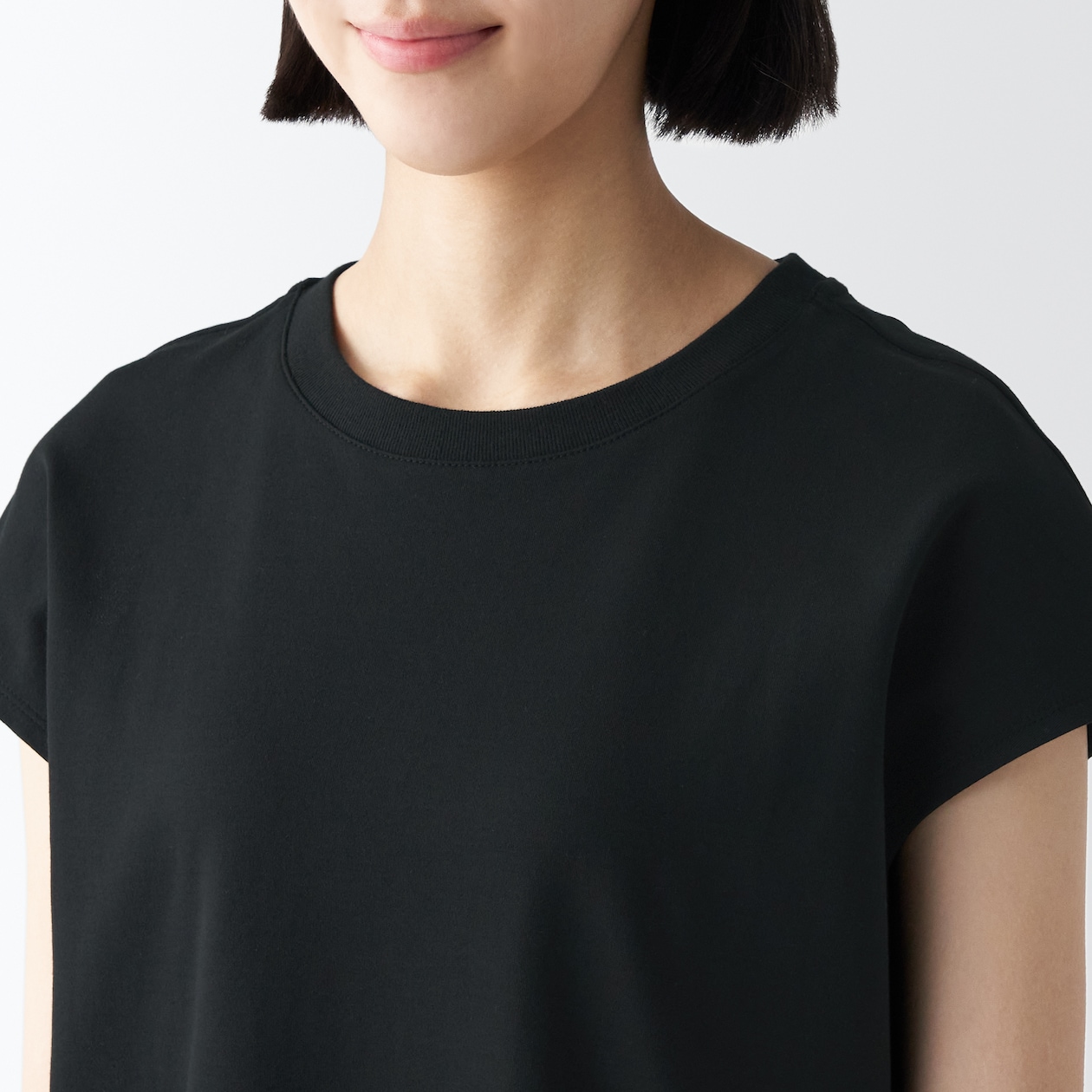 スムース編みフレンチスリーブＴシャツ
